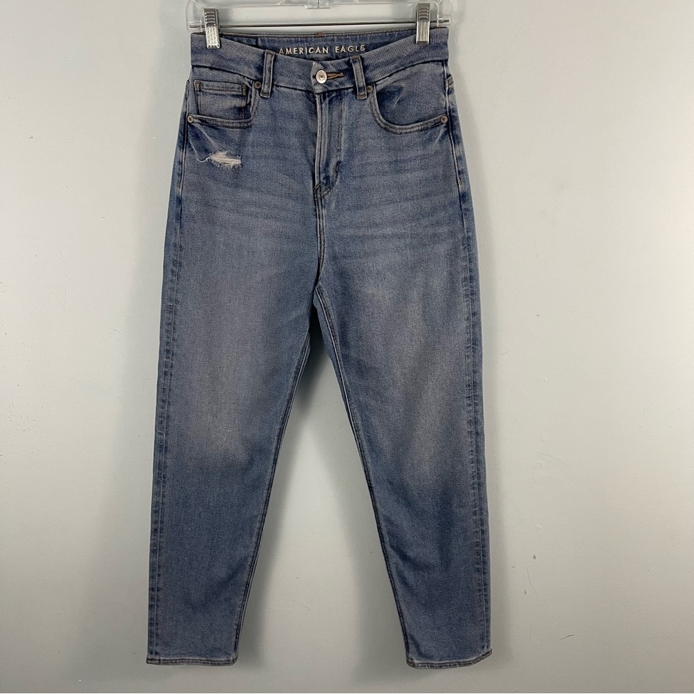 American Eagle High Rise CURVY MOM JEAN Women's 2 Distressed Jeans